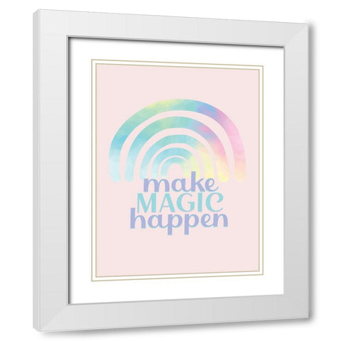 Make Magic White Modern Wood Framed Art Print with Double Matting by Allen, Kimberly