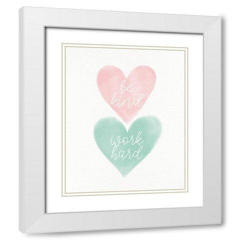 Be Strong 2 White Modern Wood Framed Art Print with Double Matting by Allen, Kimberly