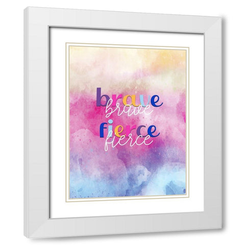 Brave Fierce White Modern Wood Framed Art Print with Double Matting by Allen, Kimberly