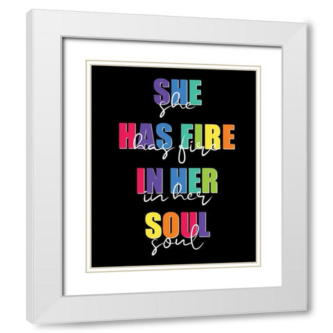 She Has White Modern Wood Framed Art Print with Double Matting by Allen, Kimberly