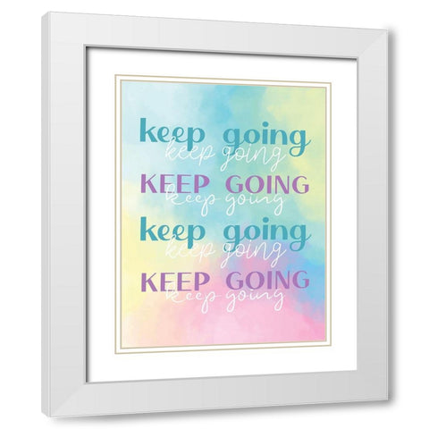 Keep Going White Modern Wood Framed Art Print with Double Matting by Allen, Kimberly