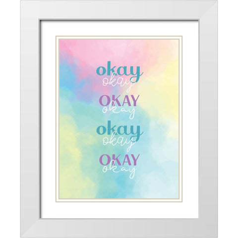 Okay White Modern Wood Framed Art Print with Double Matting by Allen, Kimberly