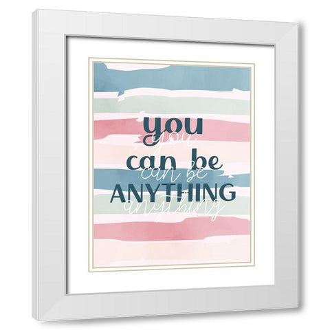 Anything White Modern Wood Framed Art Print with Double Matting by Allen, Kimberly