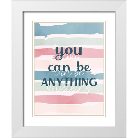 Anything White Modern Wood Framed Art Print with Double Matting by Allen, Kimberly