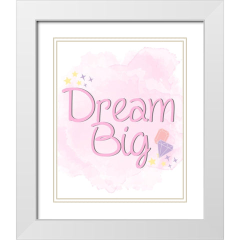 Girls Rule 3 White Modern Wood Framed Art Print with Double Matting by Allen, Kimberly