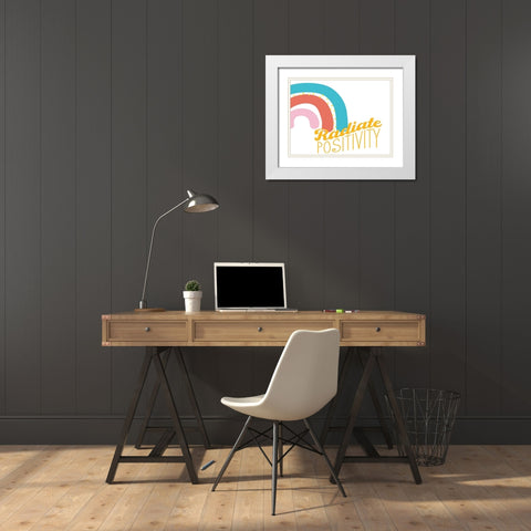 Radiate White Modern Wood Framed Art Print with Double Matting by Allen, Kimberly