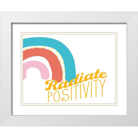 Radiate White Modern Wood Framed Art Print with Double Matting by Allen, Kimberly