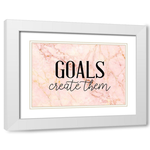 Goals White Modern Wood Framed Art Print with Double Matting by Allen, Kimberly