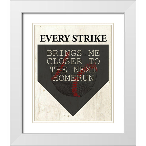 Every Strike White Modern Wood Framed Art Print with Double Matting by Allen, Kimberly