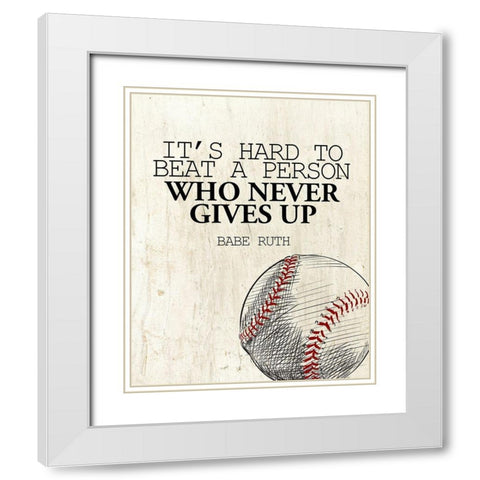 Its Hard to Beat White Modern Wood Framed Art Print with Double Matting by Allen, Kimberly