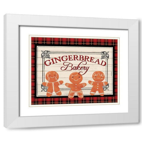 Gingerbread Bakery White Modern Wood Framed Art Print with Double Matting by Allen, Kimberly