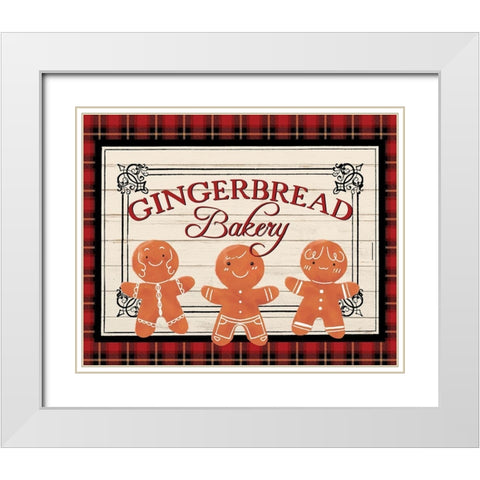 Gingerbread Bakery White Modern Wood Framed Art Print with Double Matting by Allen, Kimberly