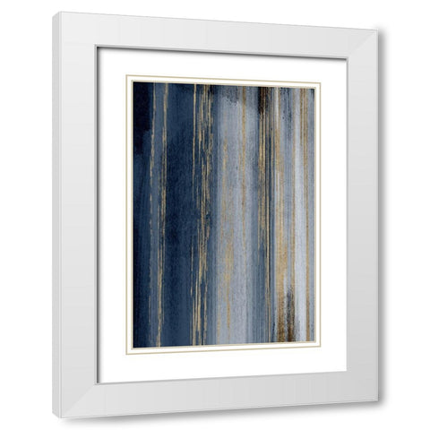 Lines White Modern Wood Framed Art Print with Double Matting by Allen, Kimberly