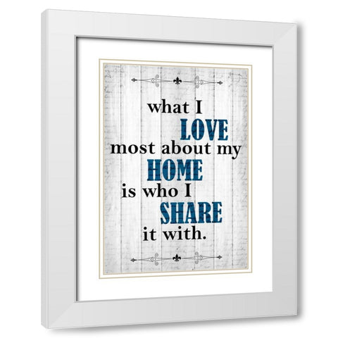 Every Love 1 White Modern Wood Framed Art Print with Double Matting by Allen, Kimberly