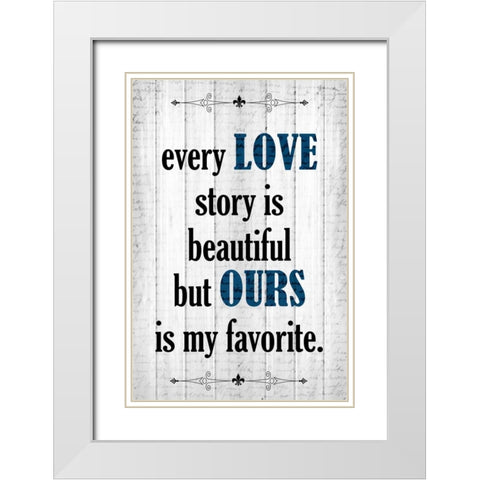Every Love 2 White Modern Wood Framed Art Print with Double Matting by Allen, Kimberly