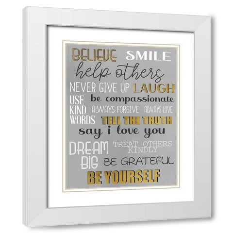 Be Bold 2 White Modern Wood Framed Art Print with Double Matting by Allen, Kimberly