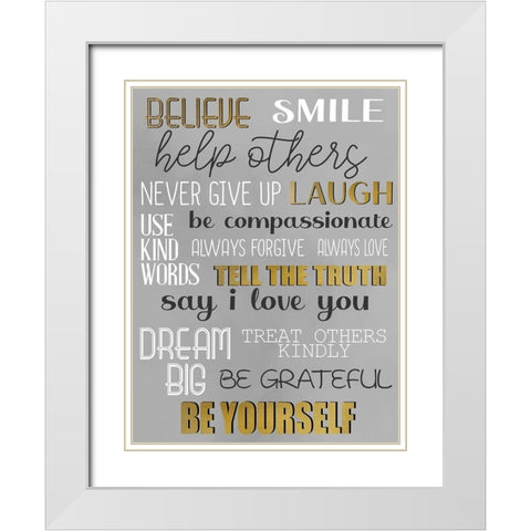 Be Bold 2 White Modern Wood Framed Art Print with Double Matting by Allen, Kimberly