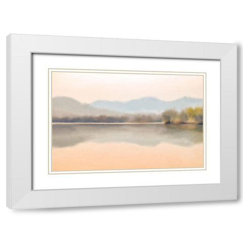 Pastel Summer White Modern Wood Framed Art Print with Double Matting by Allen, Kimberly