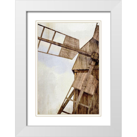 Spin White Modern Wood Framed Art Print with Double Matting by Allen, Kimberly