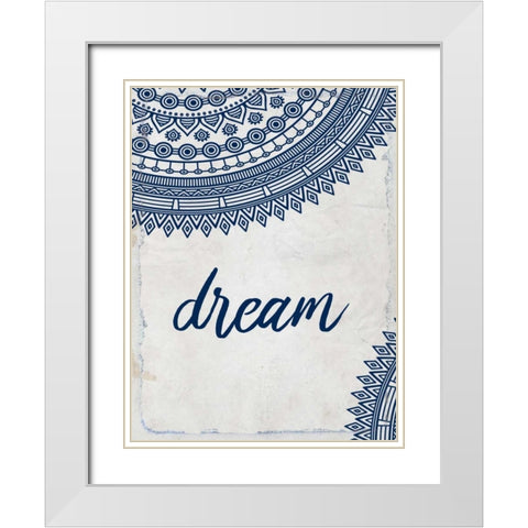 Wander Henna 1 White Modern Wood Framed Art Print with Double Matting by Allen, Kimberly