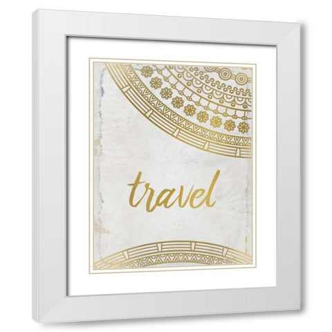 Wander Henna Gold 3 White Modern Wood Framed Art Print with Double Matting by Allen, Kimberly