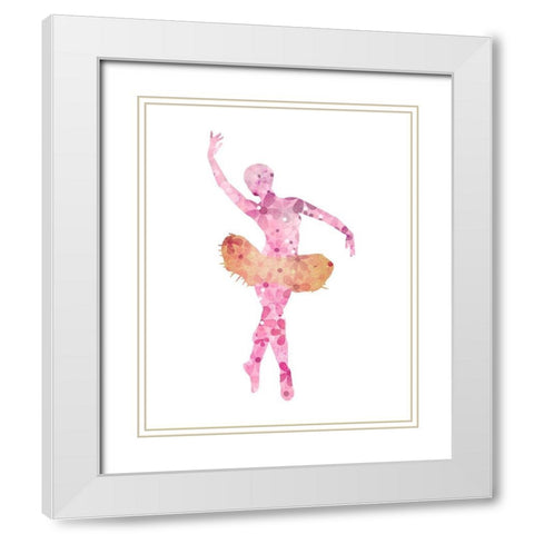 Arabesque 1 White Modern Wood Framed Art Print with Double Matting by Allen, Kimberly