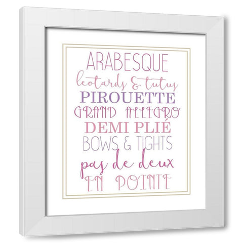 Arabesque 2 White Modern Wood Framed Art Print with Double Matting by Allen, Kimberly