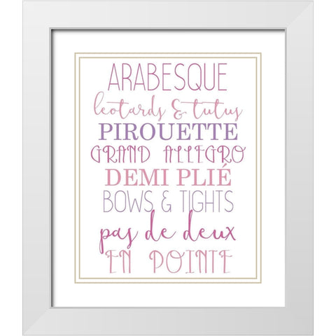 Arabesque 2 White Modern Wood Framed Art Print with Double Matting by Allen, Kimberly