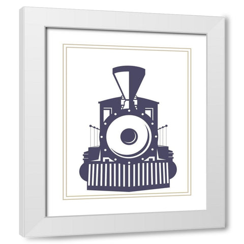 Railroad Track 2 White Modern Wood Framed Art Print with Double Matting by Allen, Kimberly