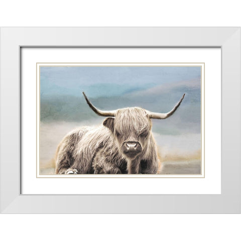 Highland White Modern Wood Framed Art Print with Double Matting by Allen, Kimberly