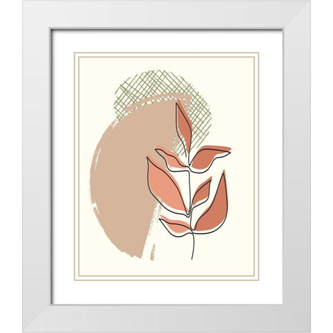Elements 1 White Modern Wood Framed Art Print with Double Matting by Allen, Kimberly