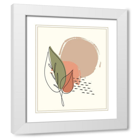 Elements 2 White Modern Wood Framed Art Print with Double Matting by Allen, Kimberly
