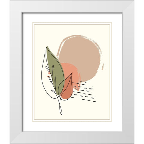Elements 2 White Modern Wood Framed Art Print with Double Matting by Allen, Kimberly