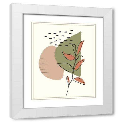 Elements 3 White Modern Wood Framed Art Print with Double Matting by Allen, Kimberly