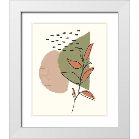 Elements 3 White Modern Wood Framed Art Print with Double Matting by Allen, Kimberly