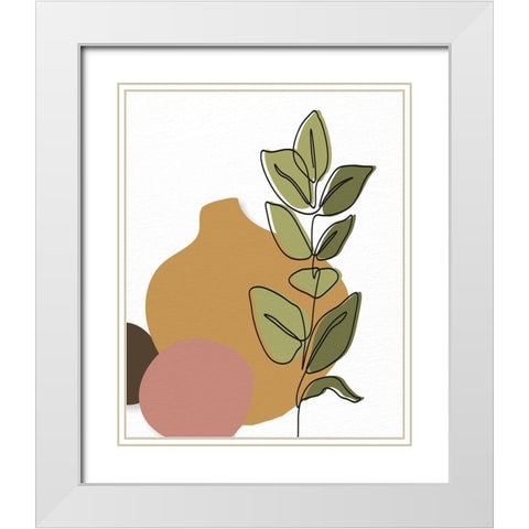 Natural Space 3 White Modern Wood Framed Art Print with Double Matting by Allen, Kimberly
