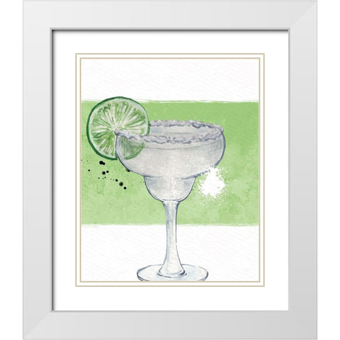 Cocktail Hour 1 White Modern Wood Framed Art Print with Double Matting by Allen, Kimberly