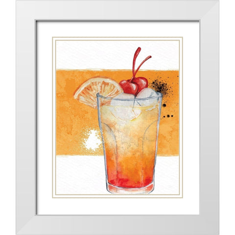 Cocktail Hour 4 White Modern Wood Framed Art Print with Double Matting by Allen, Kimberly