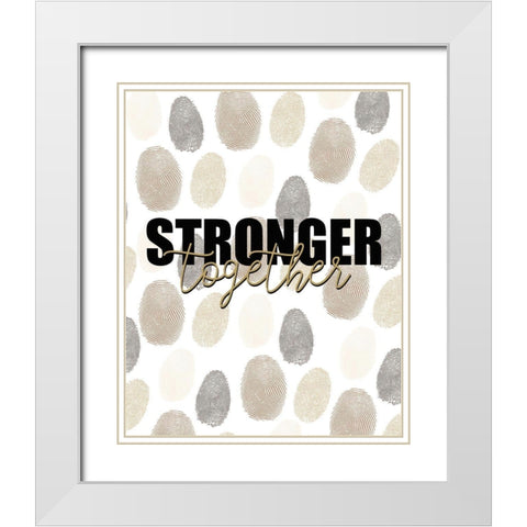 Stronger White Modern Wood Framed Art Print with Double Matting by Allen, Kimberly