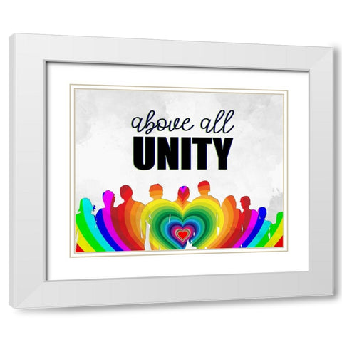 Above All White Modern Wood Framed Art Print with Double Matting by Allen, Kimberly