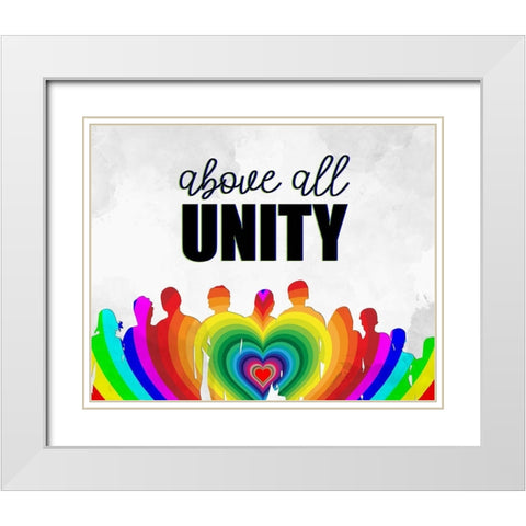 Above All White Modern Wood Framed Art Print with Double Matting by Allen, Kimberly
