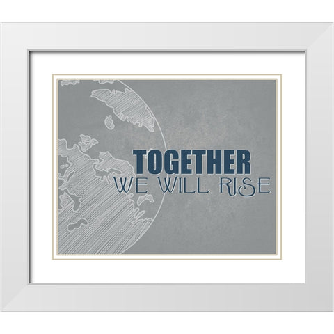 Rise White Modern Wood Framed Art Print with Double Matting by Allen, Kimberly