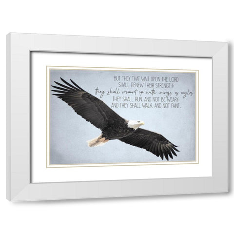 Wings White Modern Wood Framed Art Print with Double Matting by Allen, Kimberly