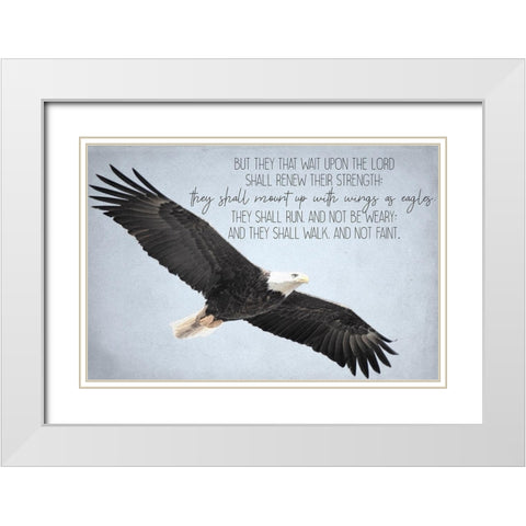 Wings White Modern Wood Framed Art Print with Double Matting by Allen, Kimberly