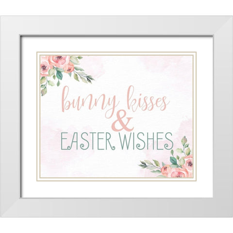 Easter Wishes White Modern Wood Framed Art Print with Double Matting by Allen, Kimberly
