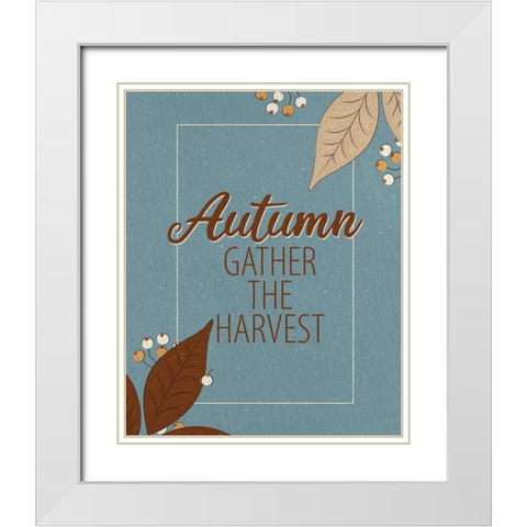 Gather the Harvest 1 White Modern Wood Framed Art Print with Double Matting by Allen, Kimberly