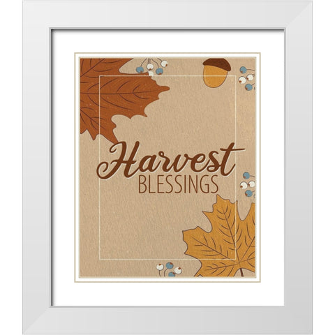 Gather the Harvest 3 White Modern Wood Framed Art Print with Double Matting by Allen, Kimberly