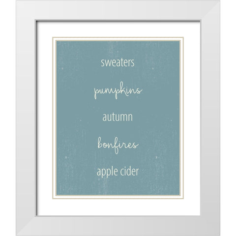 Sweaters 1 White Modern Wood Framed Art Print with Double Matting by Allen, Kimberly