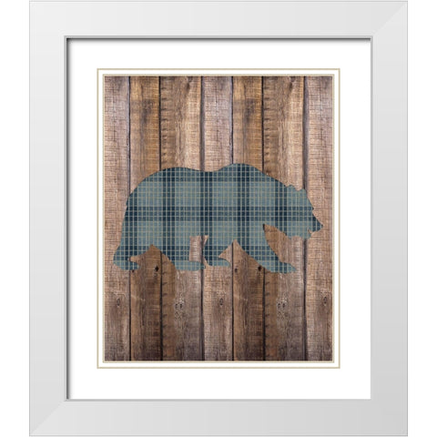 Bear Woods White Modern Wood Framed Art Print with Double Matting by Allen, Kimberly