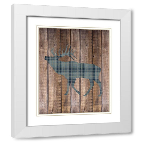 Elk Woods White Modern Wood Framed Art Print with Double Matting by Allen, Kimberly